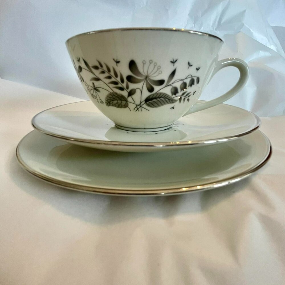 PARISIENNE by ROYAL JACKSON 3 piece Set dinnerware porcelain MCM. retro gift
